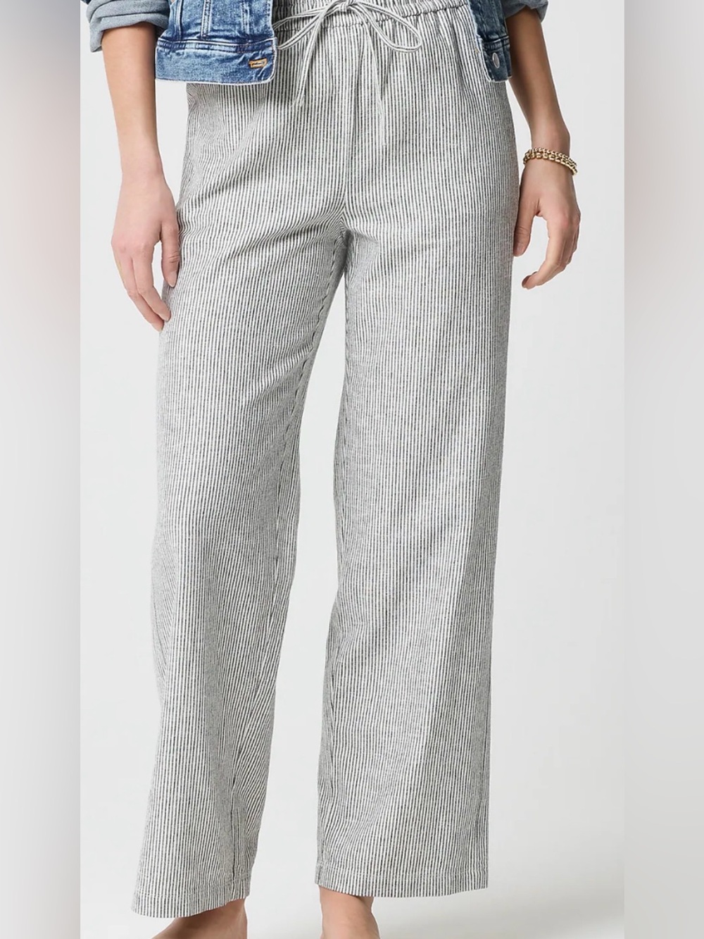 Pinstripe Wide Leg Pants